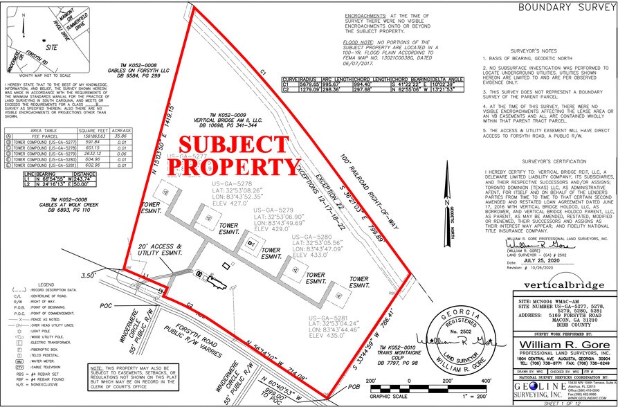5169 Forsyth Rd, Macon-Bibb, GA à vendre - Plan cadastral - Image 2 de 3
