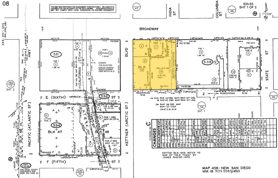 655 W Broadway, San Diego, CA à louer - Plan cadastral - Image 2 de 17