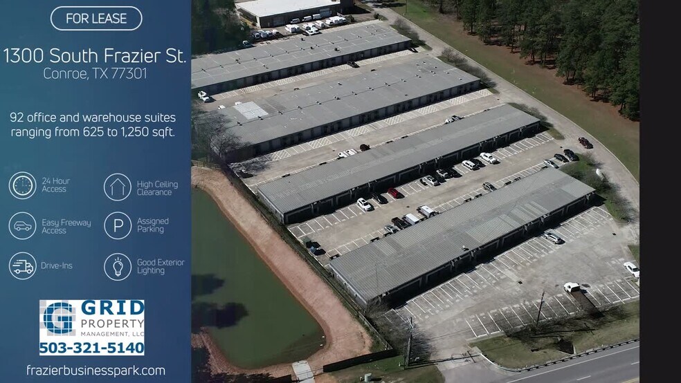 1300 S Frazier St, Conroe, TX à louer - Vidéo sur l’inscription commerciale - Image 2 de 16