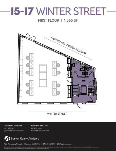 15-17 Winter St, Cambridge, MA à louer Plan d  tage- Image 1 de 1