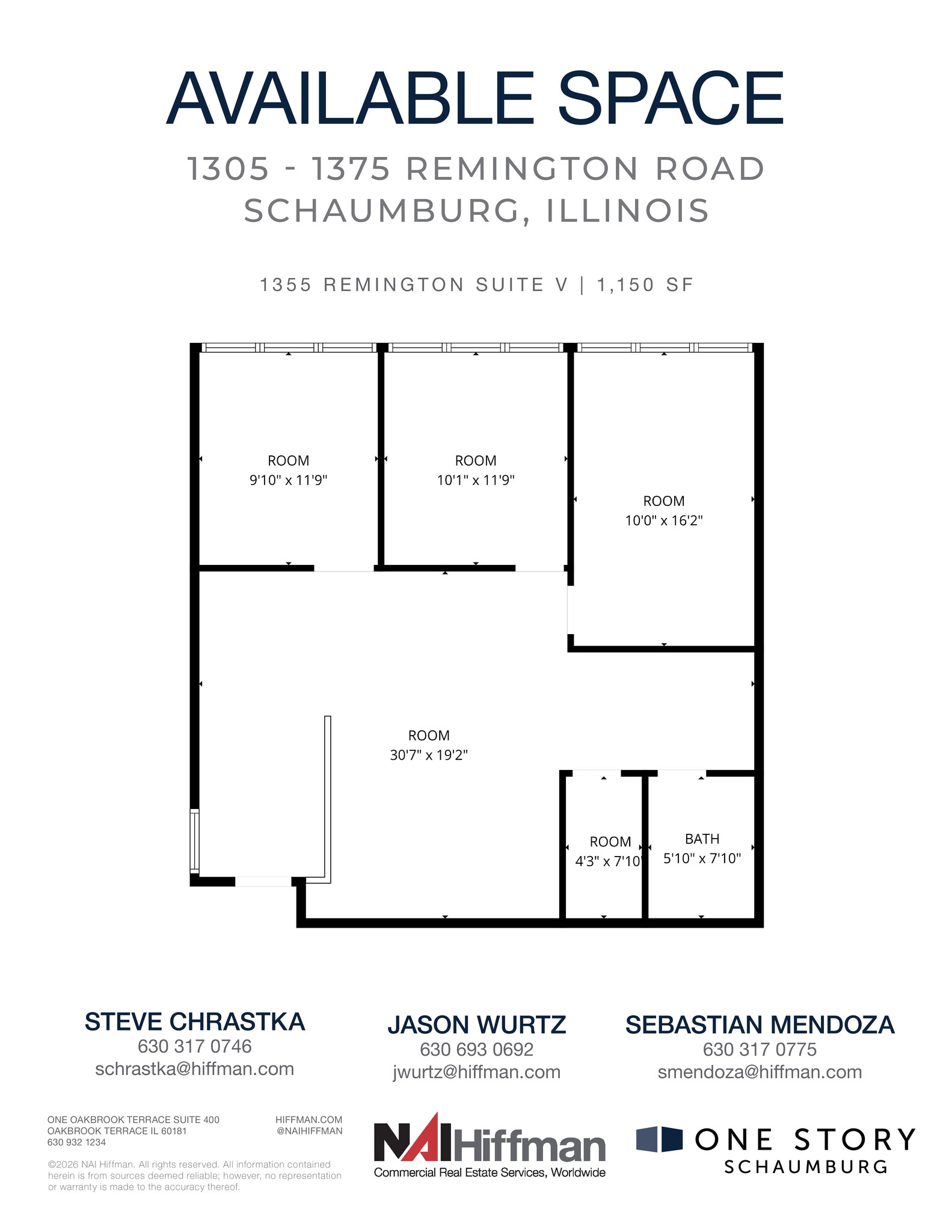 1305 Remington Rd, Schaumburg, IL à louer Plan d’étage- Image 1 de 2