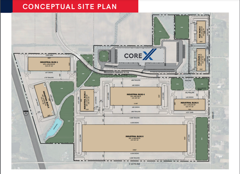 Interstate 65, Crown Point, IN à vendre - Plan de site - Image 1 de 2