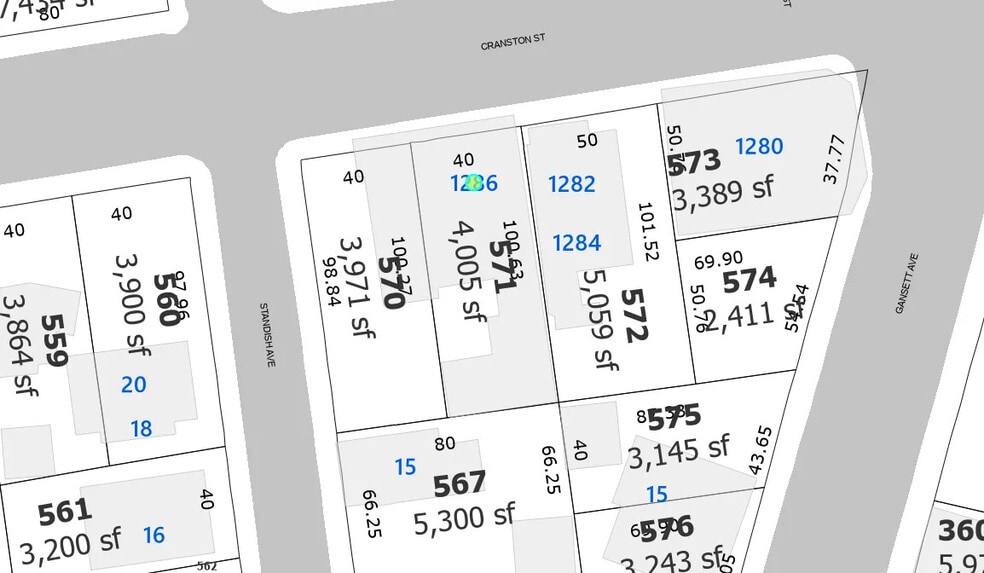 1286 Cranston St, Cranston, RI for sale - Plat Map - Image 3 of 3