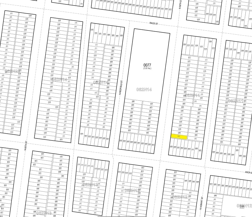 111 N 59th St, Philadelphia, PA for sale Plat Map- Image 1 of 2