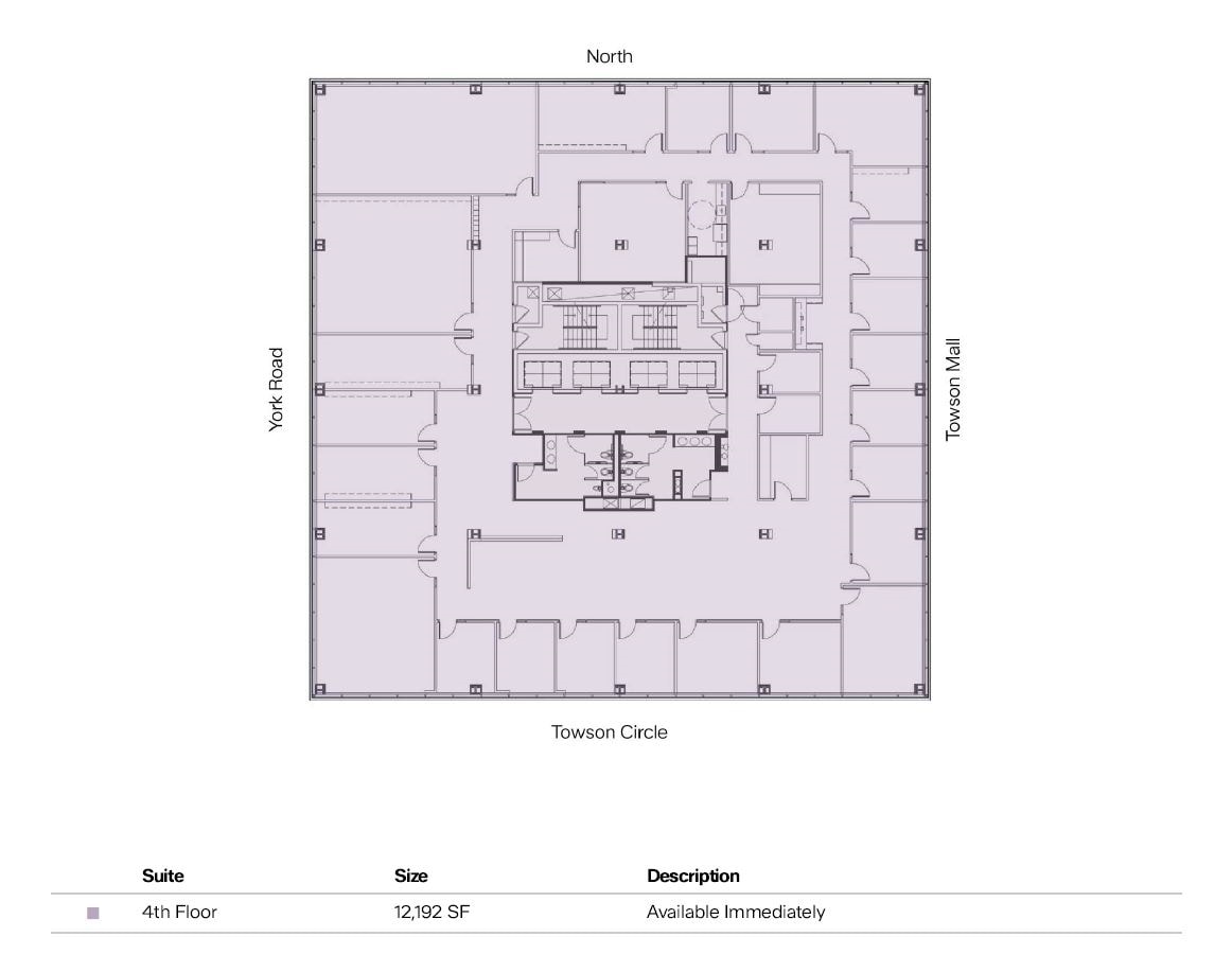 1 Olympic Pl, Towson, MD à vendre Plan d’étage- Image 1 de 1