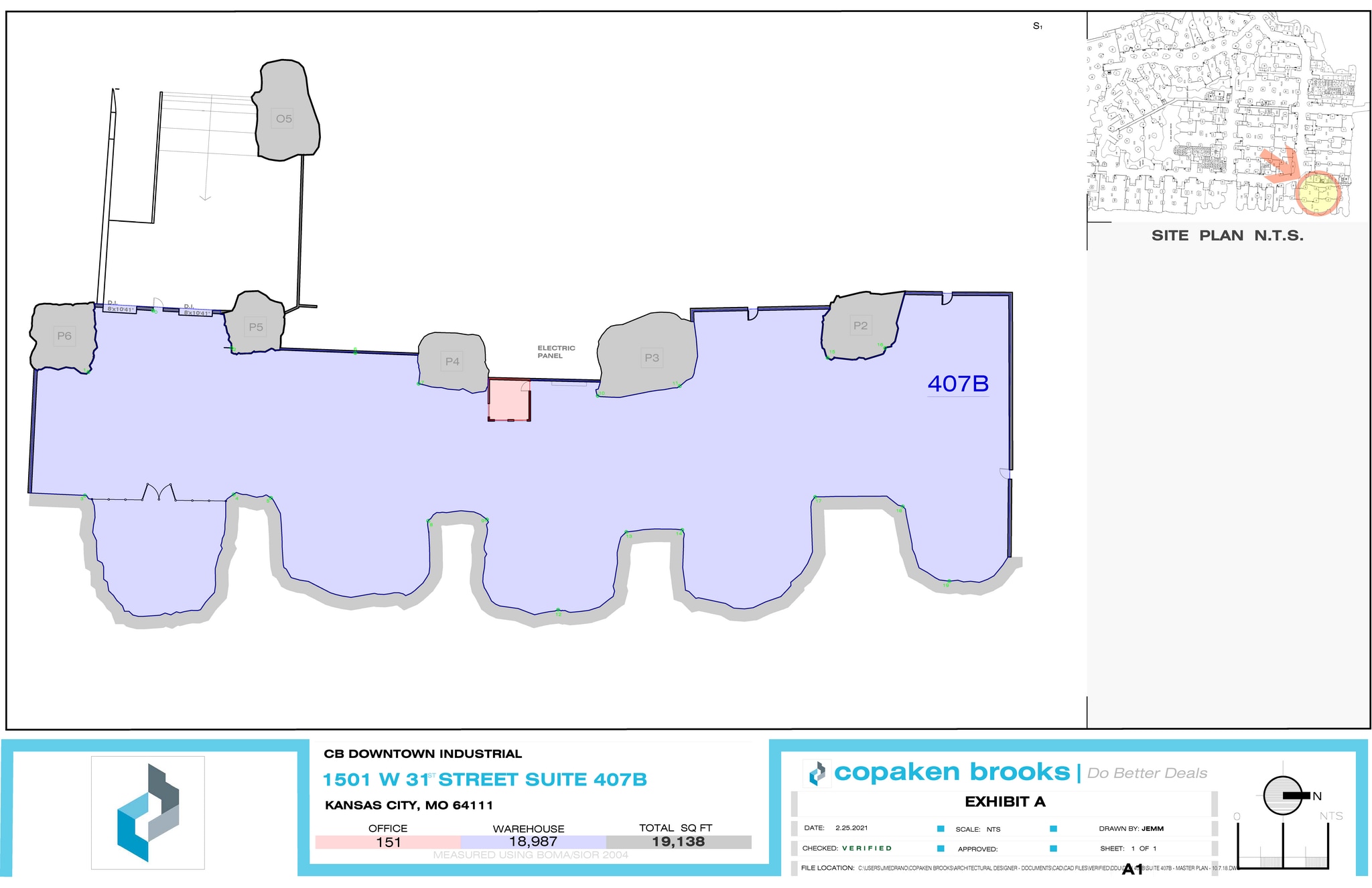 3101-3150 Mercier St, Kansas City, MO à louer Plan d’étage- Image 1 de 1