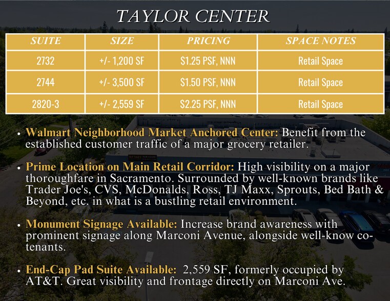 2700-2826 Marconi Ave, Sacramento, CA à louer - Photo du bâtiment - Image 2 de 10