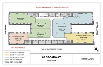 65 Broadway, New York, NY à louer Plan de site- Image 1 de 6
