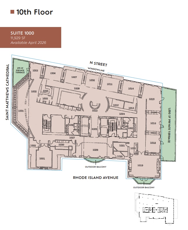 1717 Rhode Island Ave NW, Washington, DC for lease Floor Plan- Image 1 of 1