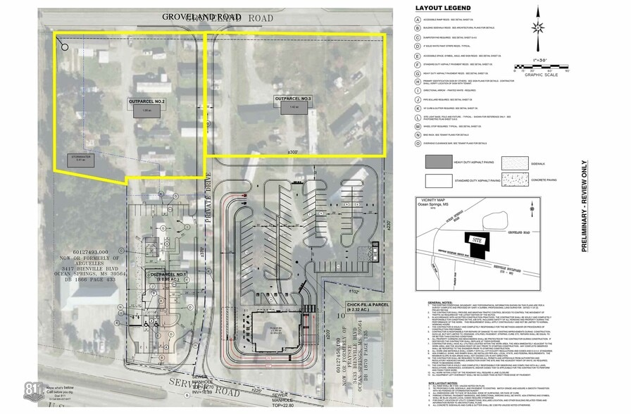 3417 Bienville Blvd, Ocean Springs, MS for sale - Site Plan - Image 2 of 3