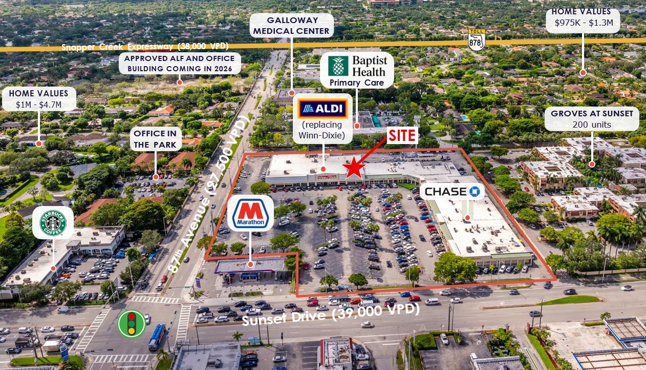 8710-8788 SW 72nd St, Miami, FL for lease Aerial- Image 1 of 2