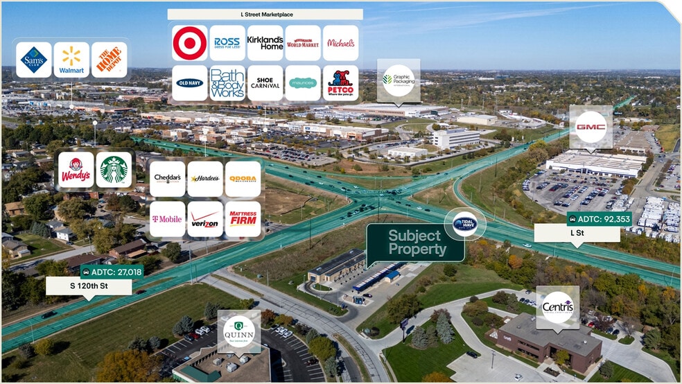 11910 M St, Omaha, NE for sale - Aerial - Image 3 of 3