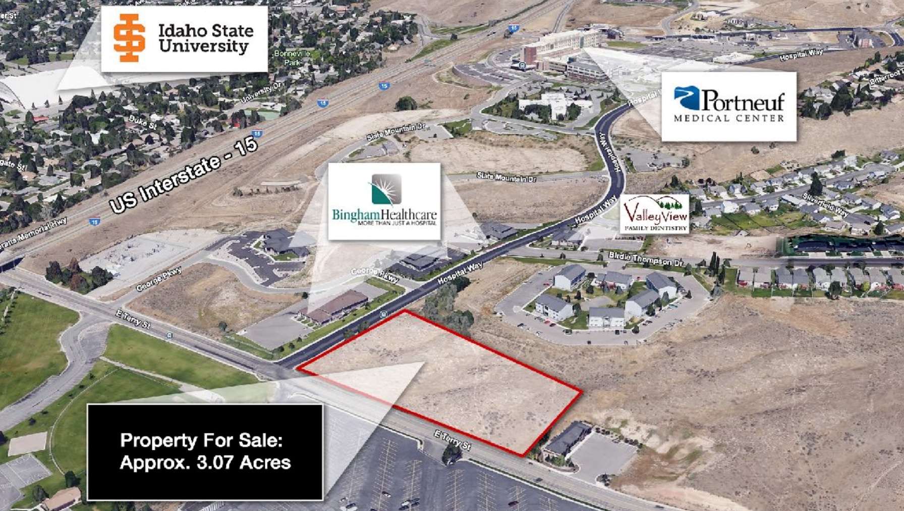 1200 Hospital Way, Pocatello, ID à vendre Aérien- Image 1 de 2