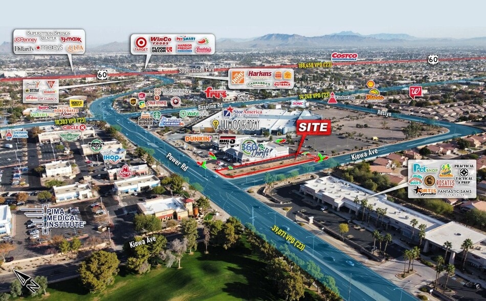 NEC Power Rd & Kiowa Ave, Mesa, AZ à louer - Aérien - Image 2 de 2