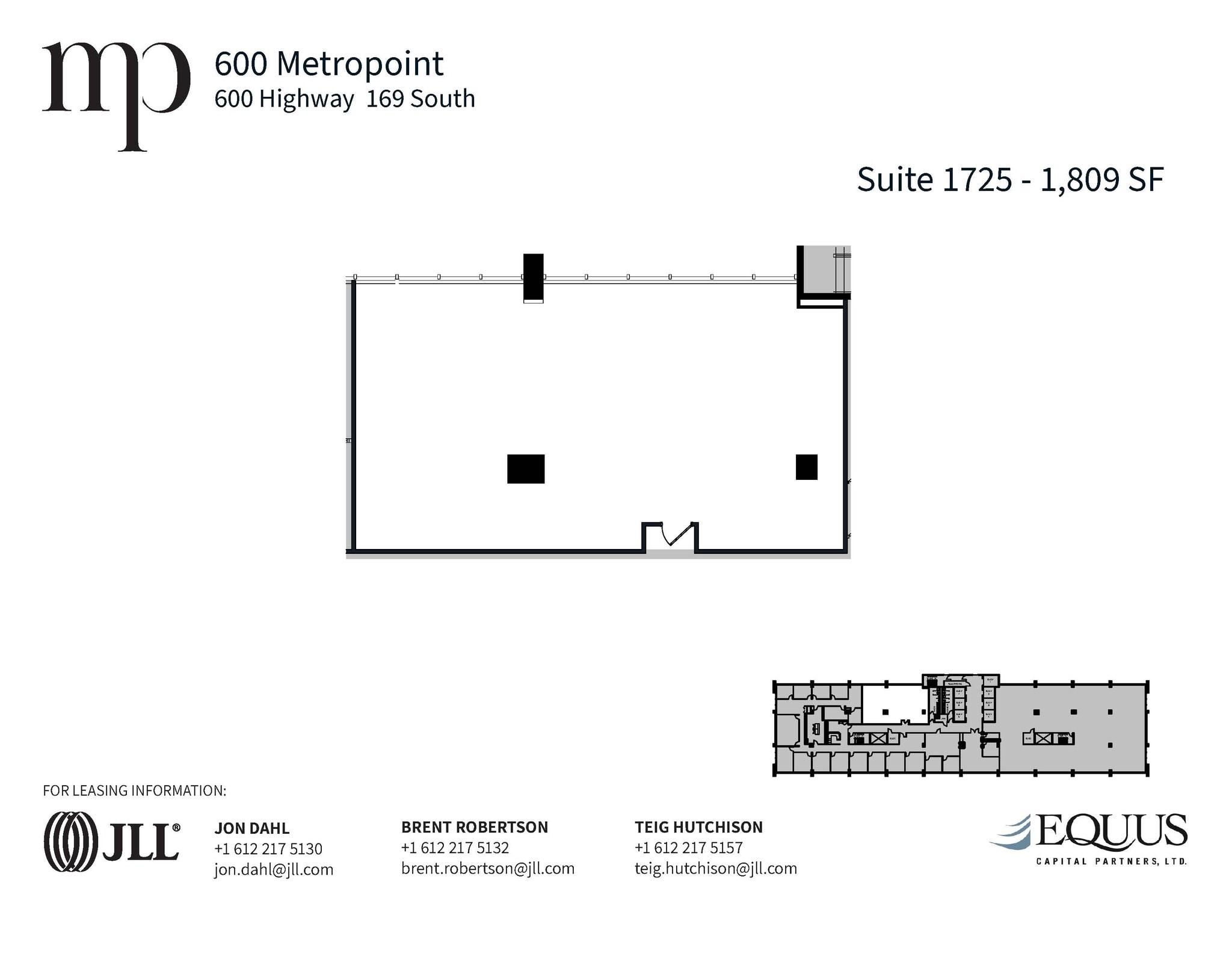 600 Highway 169 S, Saint Louis Park, MN à louer Plan d’étage- Image 1 de 1