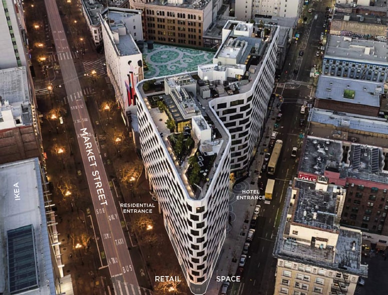 950-974 Market St, San Francisco, CA for lease - Aerial - Image 2 of 4