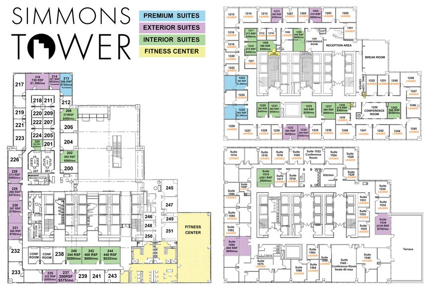 425 W Capitol Ave, Little Rock, AR à louer - Plan d’étage - Image 2 de 4