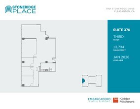 7901 Stoneridge Dr, Pleasanton, CA for lease Floor Plan- Image 1 of 2