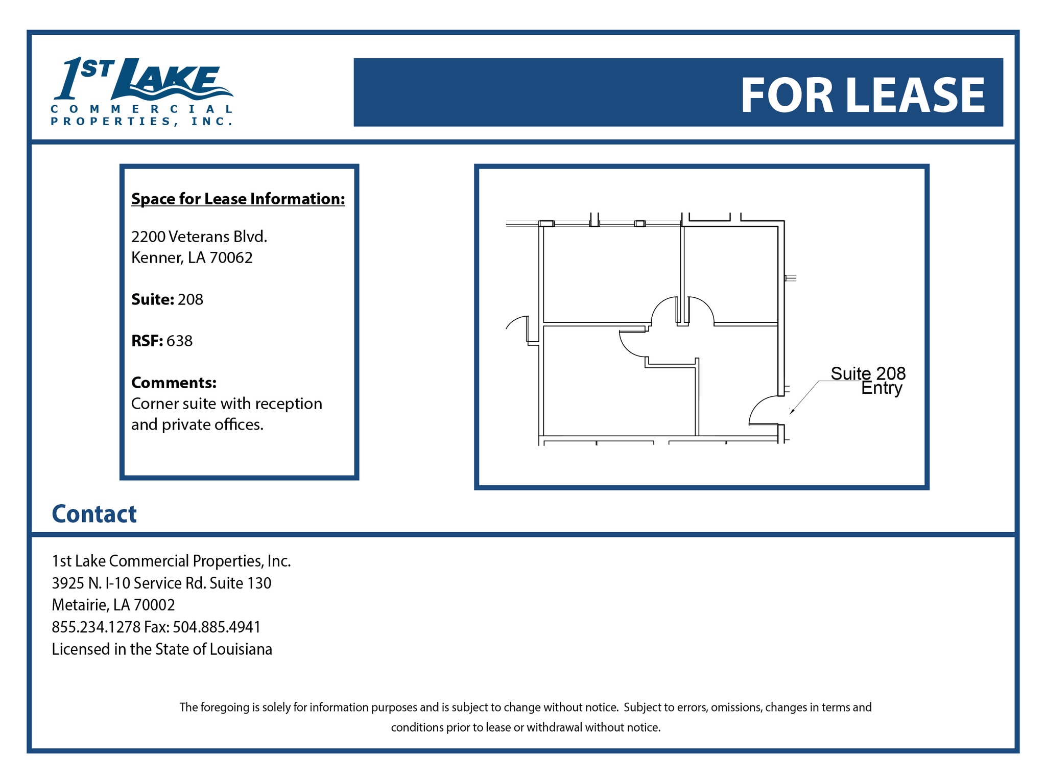2200 Veterans Memorial Blvd, Kenner, LA for lease Floor Plan- Image 1 of 1