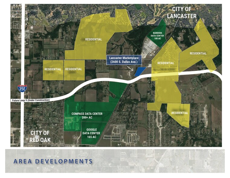 2600 S Dallas Ave, Lancaster, TX à louer - Aérien - Image 2 de 3