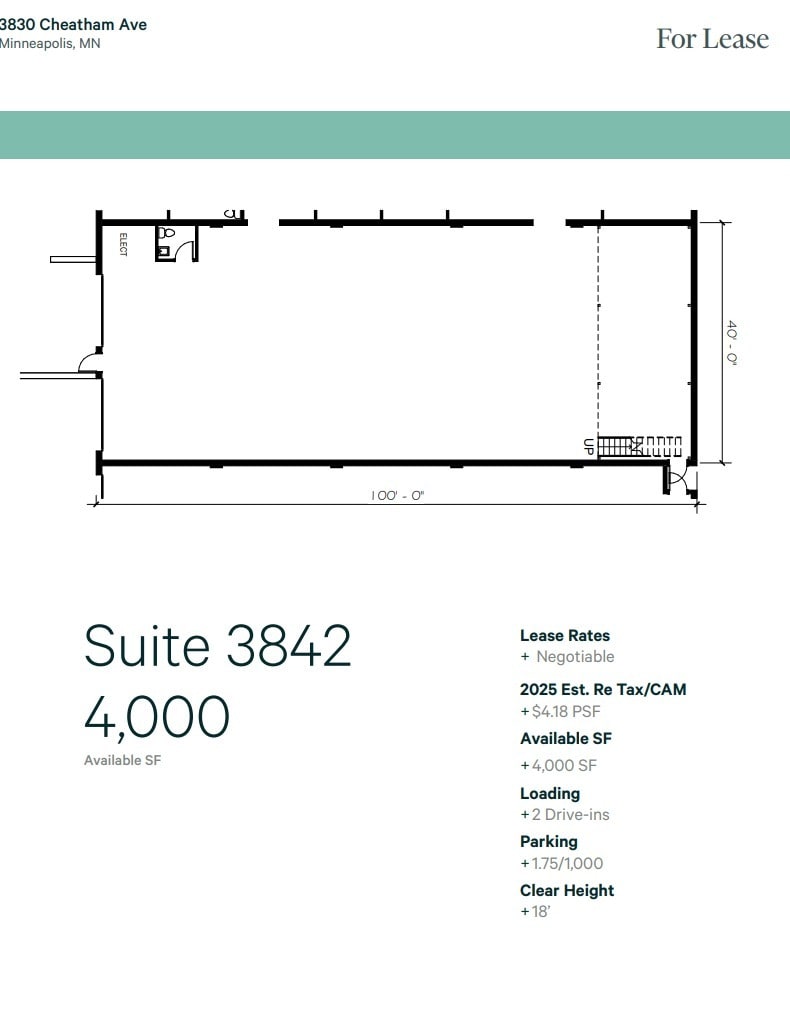 3830 Cheatham Ave, Minneapolis, MN for lease Floor Plan- Image 1 of 1