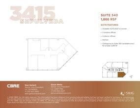 3415 S sepulveda Blvd, Los Angeles, CA à louer Plan d’étage- Image 2 de 2