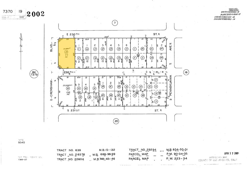 23000 Crenshaw Blvd, Torrance, CA for lease - Plat Map - Image 2 of 3