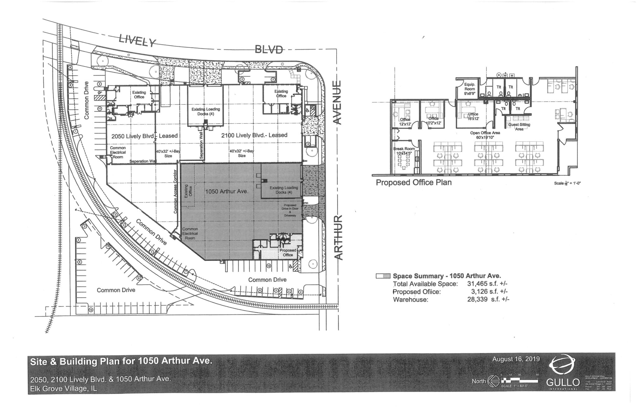 1050 Arthur Ave, Elk Grove Village, IL for lease Site Plan- Image 1 of 1
