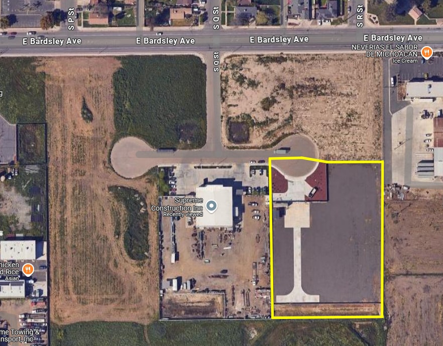 S Q ST and E Bardsley ave, Tulare, CA for sale Aerial- Image 1 of 2