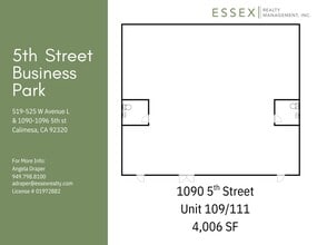 1090 5th St, Calimesa, CA à louer Plan de site- Image 1 de 1