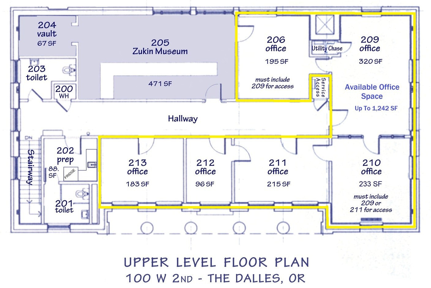 100 W 2nd St, The Dalles, OR for lease Floor Plan- Image 1 of 5