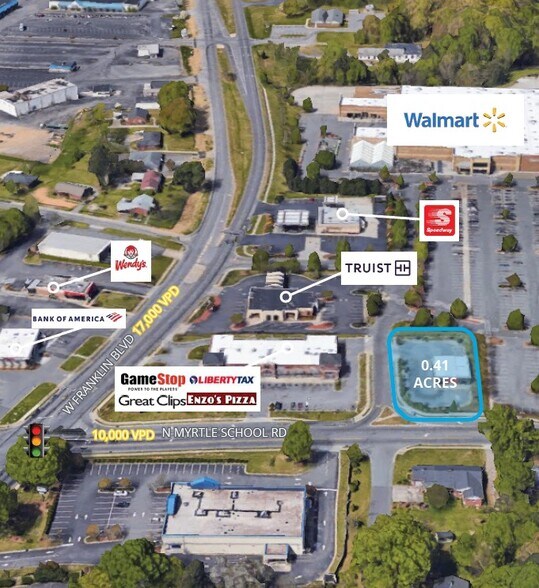 205 N Myrtle School Rd, Gastonia, NC à louer - Aérien - Image 1 de 2