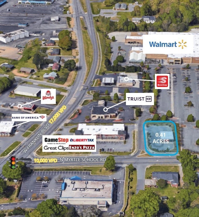 205 N Myrtle School Rd, Gastonia, NC à louer Aérien- Image 1 de 3