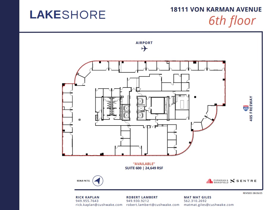 18101 Von Karman Ave, Irvine, CA for lease Floor Plan- Image 1 of 1