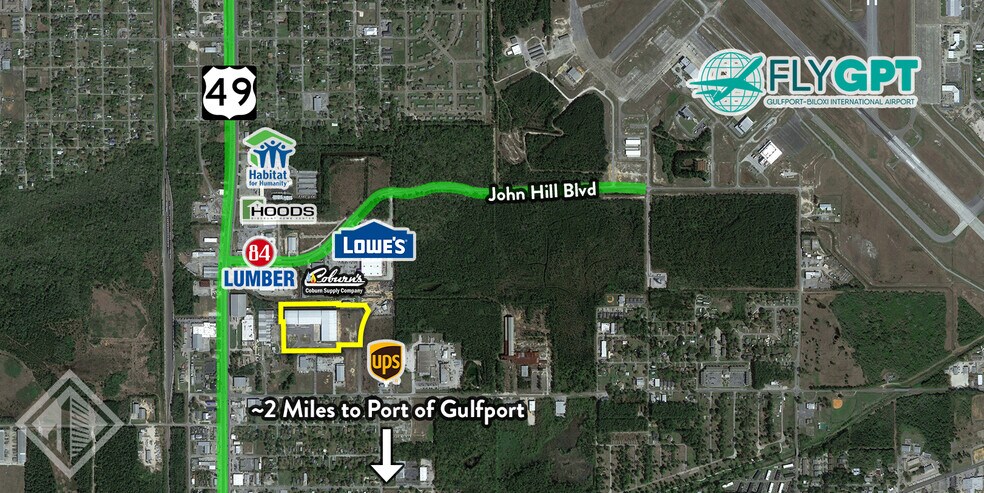 3450 Giles Rd, Gulfport, MS à louer - Aérien - Image 2 de 5