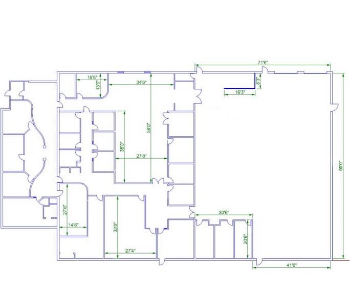 23070 Commerce Dr, Farmington, MI for lease - Floor Plan - Image 2 of 2