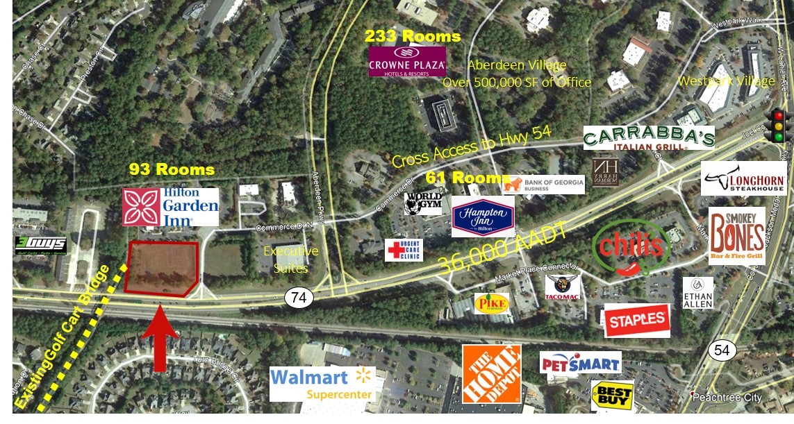 0 Highway 74, Peachtree City, GA for sale Aerial- Image 1 of 1