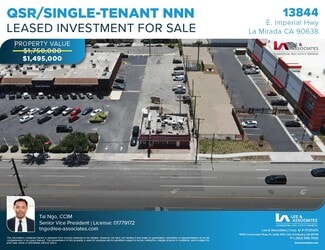 Plus de détails pour 13844 Imperial Hwy, La Mirada, CA - Commerce de détail à vendre