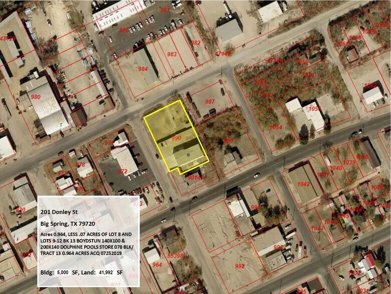 201 Donley St, Big Spring, TX à vendre - Aérien - Image 2 de 10