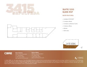 3415 S sepulveda Blvd, Los Angeles, CA à louer Plan d’étage- Image 1 de 1