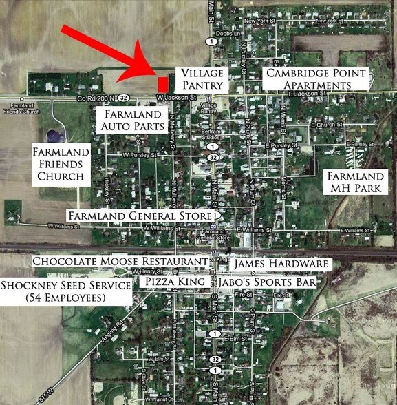 202 W Jackson St, Farmland, IN à vendre - Aérien - Image 2 de 2