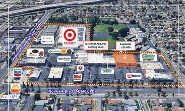 12209-12503 S Norwalk Blvd, Norwalk, CA - Aérien  Vue de la carte - Image1