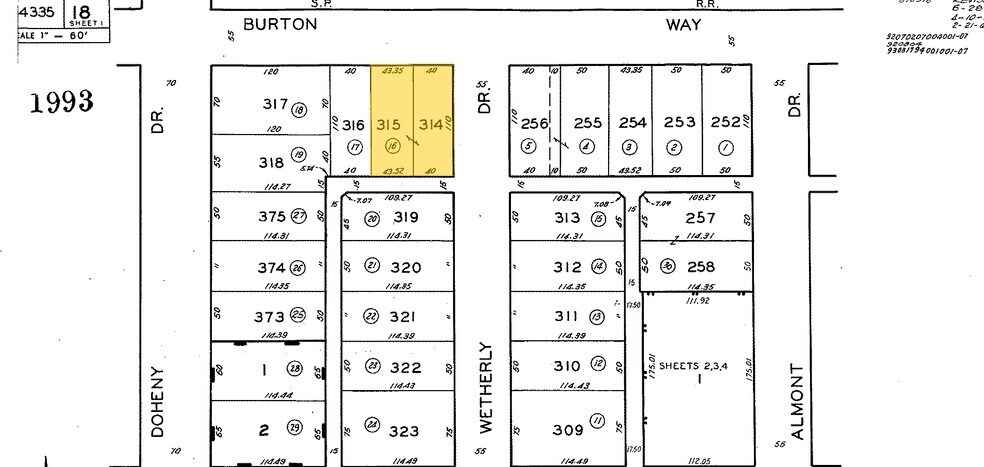 9032-9040 Burton Way, Beverly Hills, CA à louer - Plan cadastral - Image 3 de 5