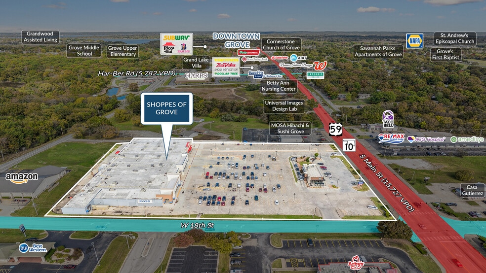 1702 & 1722 S Main st, Grove, OK à vendre - Photo du bâtiment - Image 2 de 5