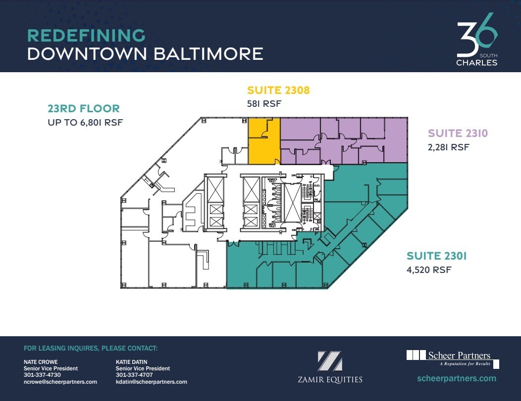 36 S Charles St, Baltimore, MD à louer Plan d’étage- Image 1 de 1