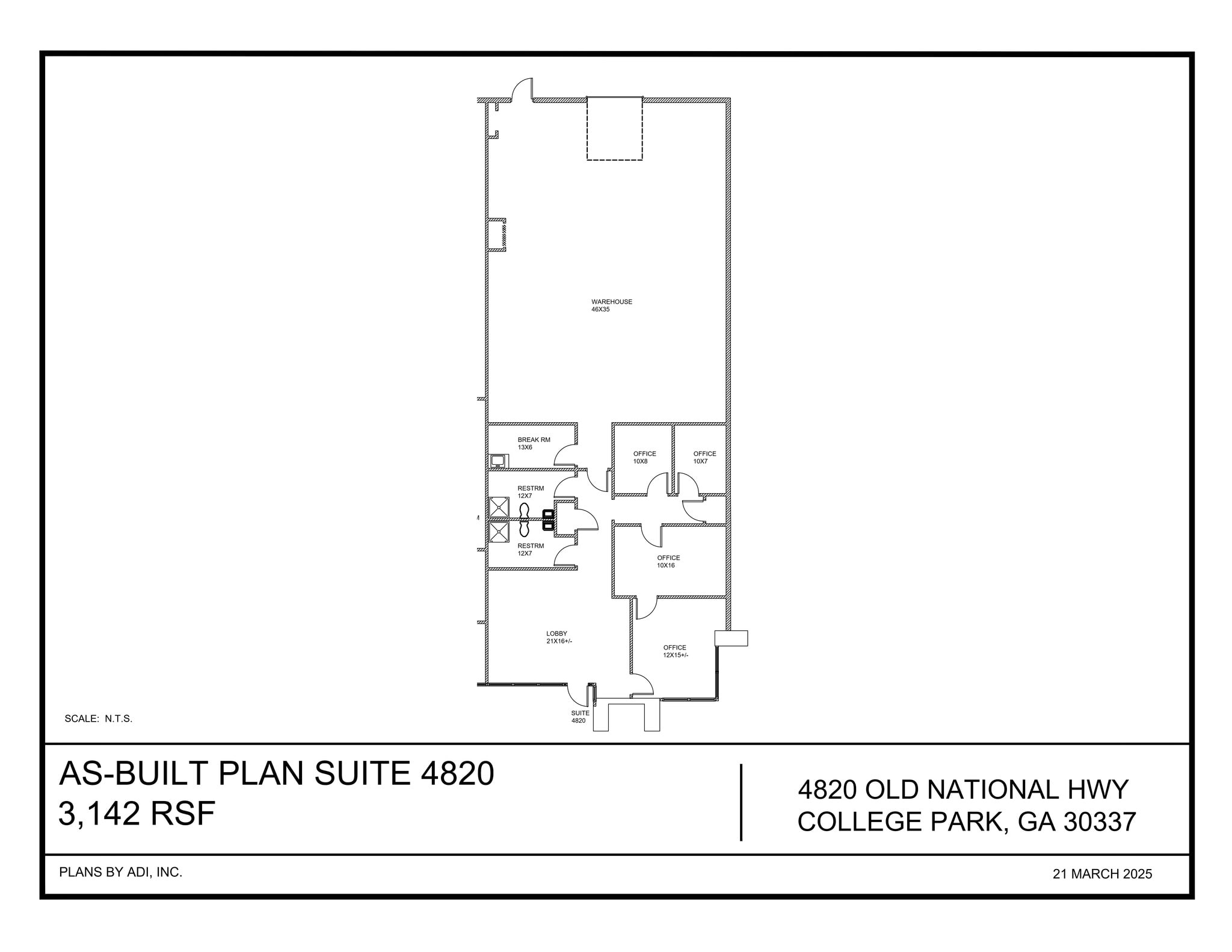 4810-4820 Old National Hwy, Atlanta, GA for lease Site Plan- Image 1 of 1