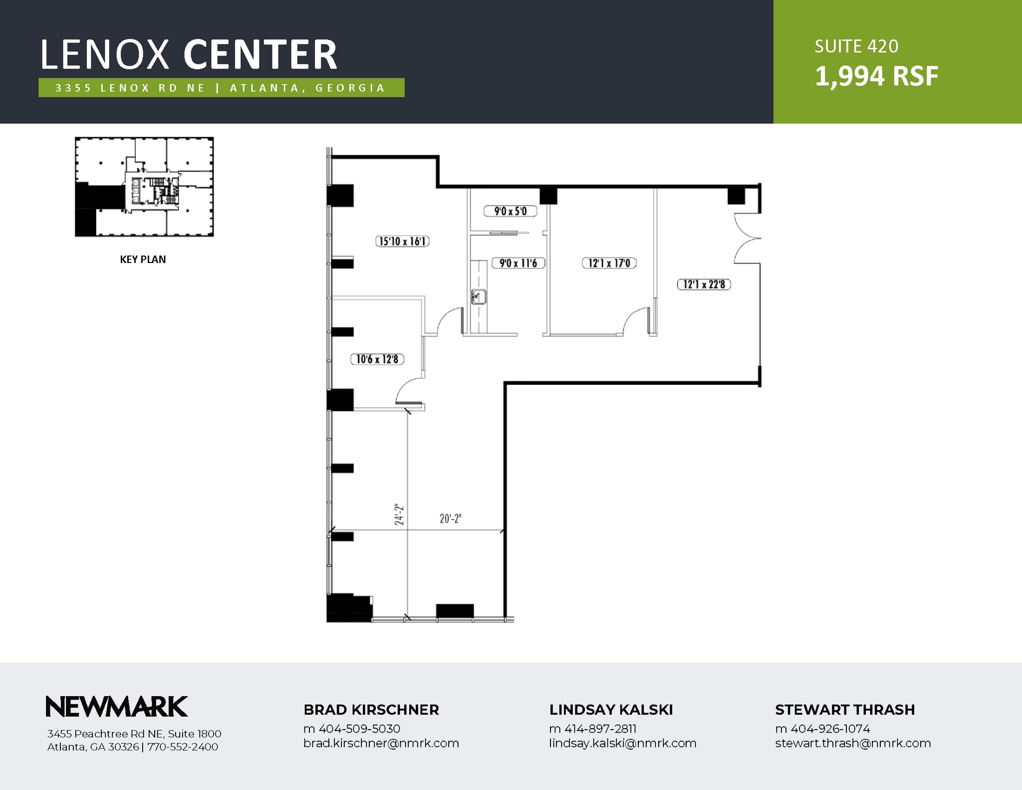 3355 Lenox Rd NE, Atlanta, GA à louer Plan d’étage- Image 1 de 1