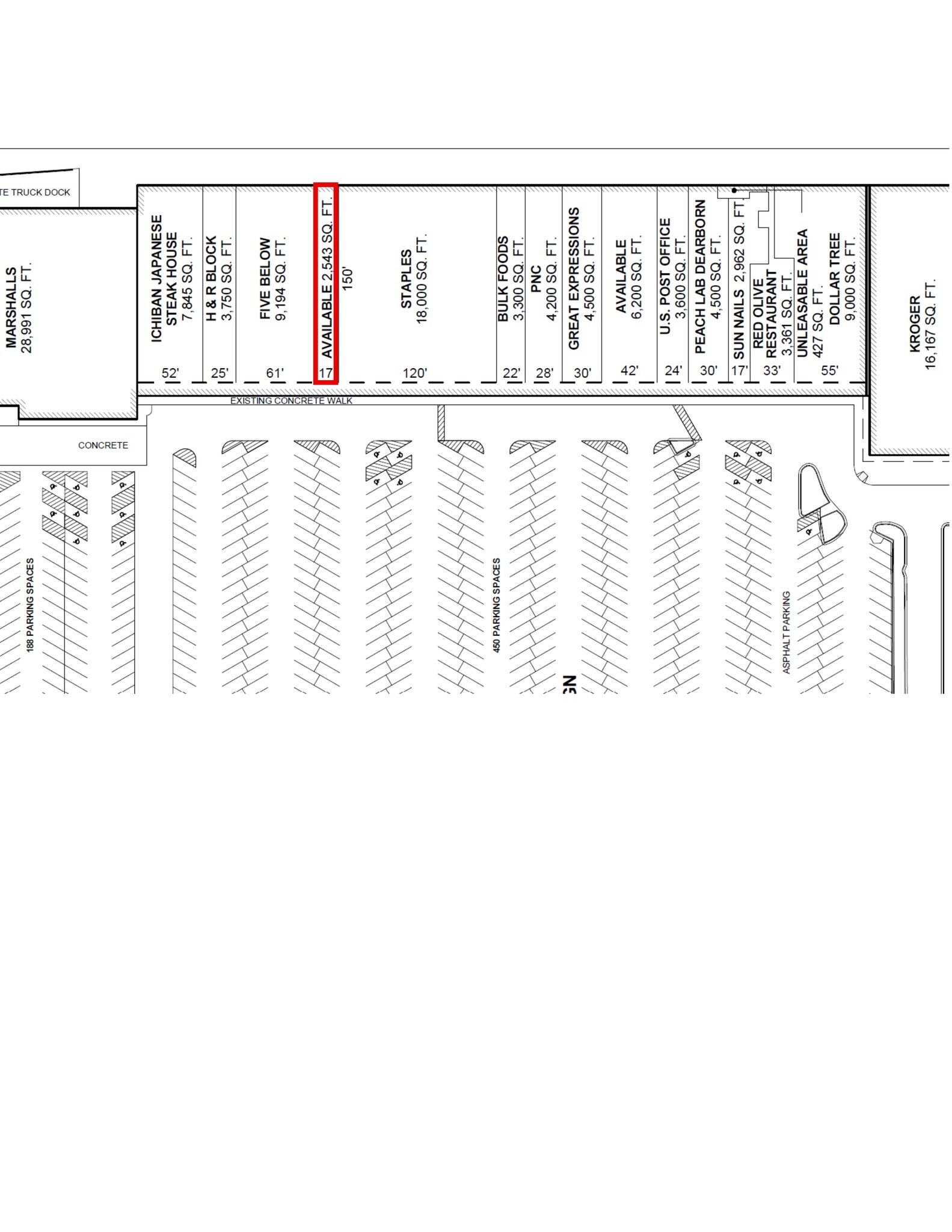 23001-23303 Michigan Ave, Dearborn, MI à louer Plan de site- Image 1 de 1