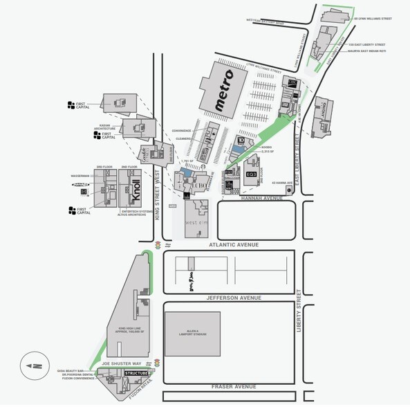 61-75 Hanna Ave, Toronto, ON for lease - Site Plan - Image 3 of 12
