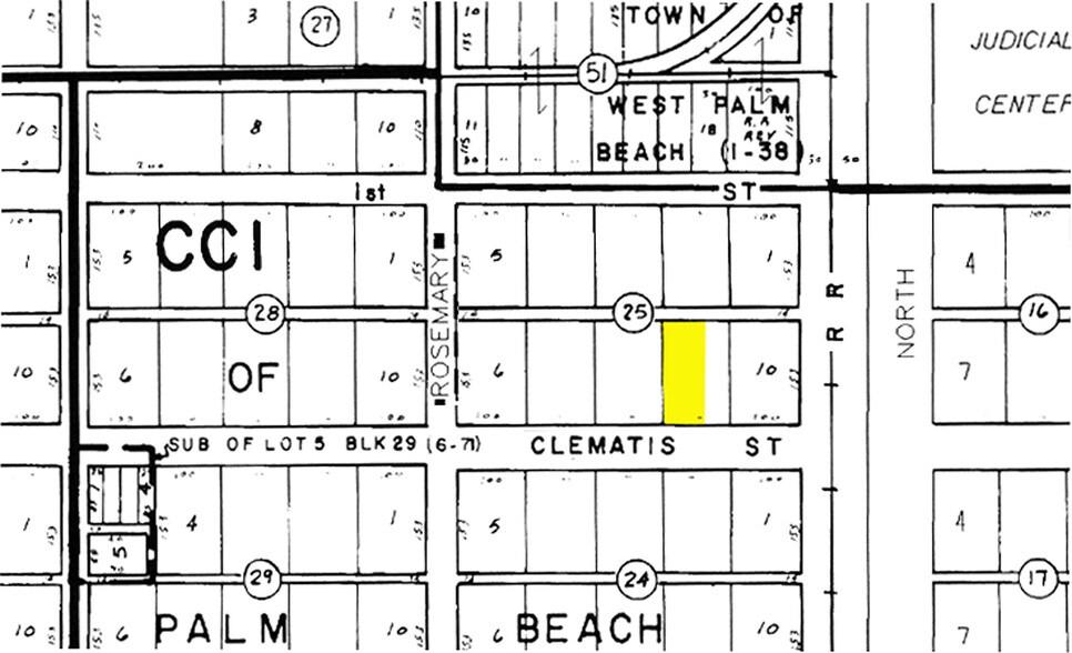 513-515 Clematis St, West Palm Beach, FL à louer - Plan cadastral - Image 3 de 4